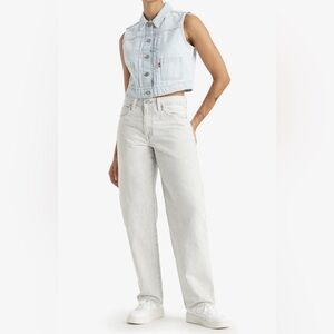 LEVI'S women’s 94 BAGGY 100% cotton JEANS‎ size 26 - gray